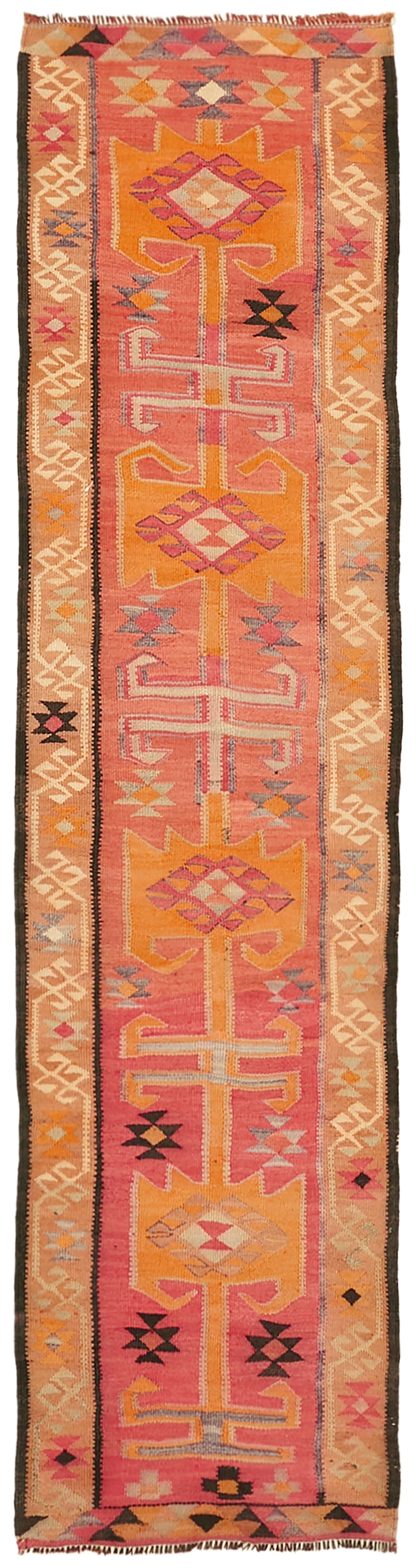 3x10 Multicolor Boho Runner Kilim Rugs - 43053