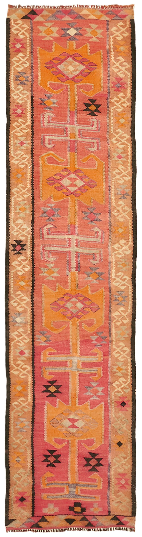 3x10 Multicolor Boho Runner Kilim Rugs - 43053