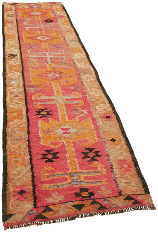 3x10 Multicolor Boho Runner Kilim Rugs - 43053