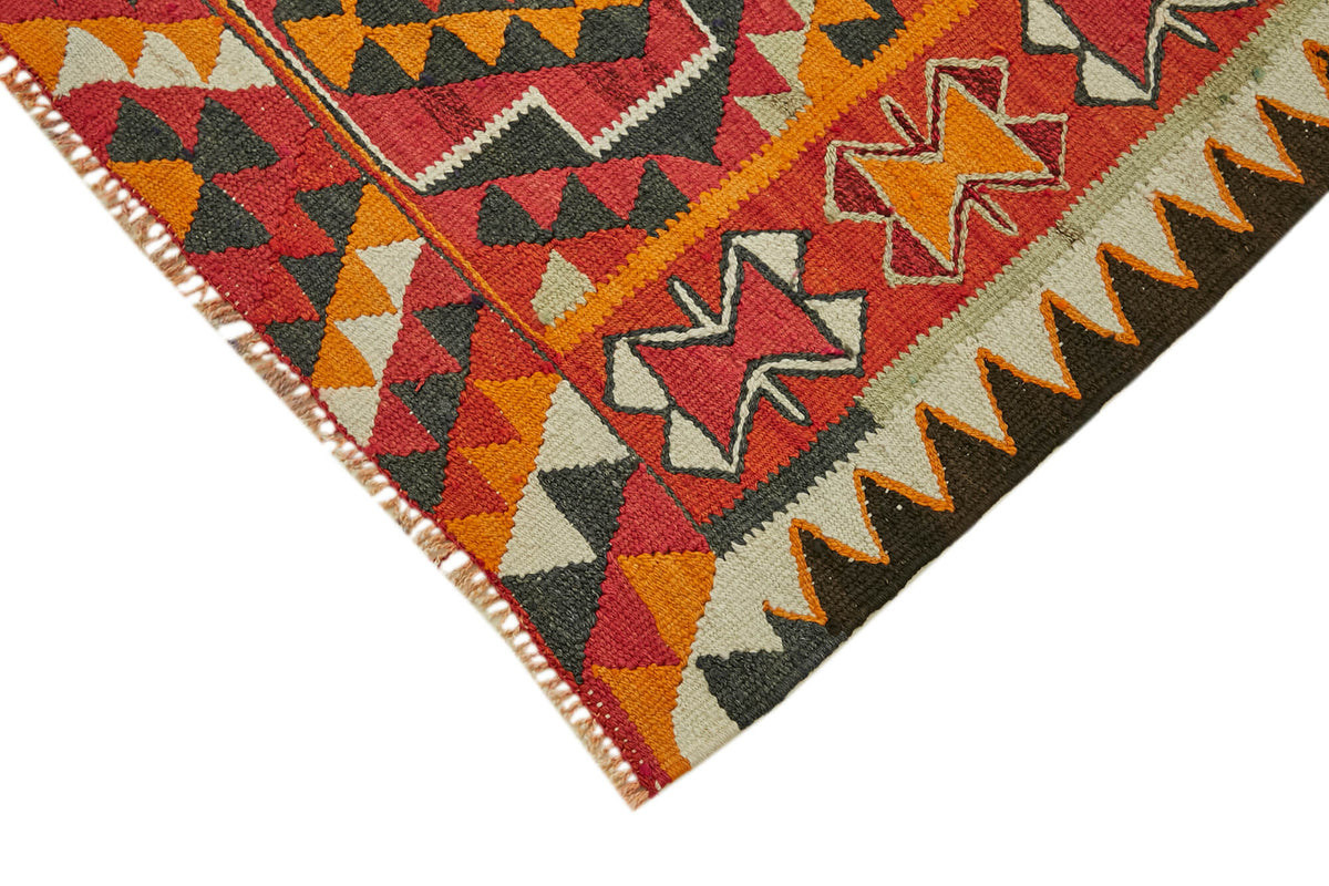 3x11 Multicolor Boho Runner Kilim Rugs - 43055