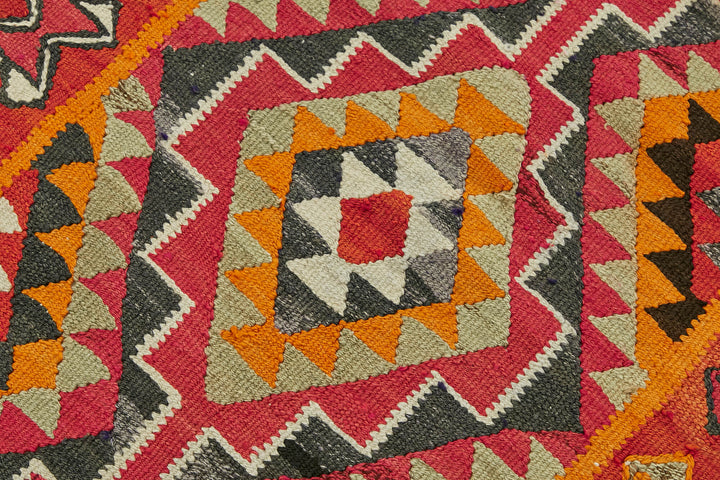 3x11 Multicolor Boho Runner Kilim Rugs - 43055
