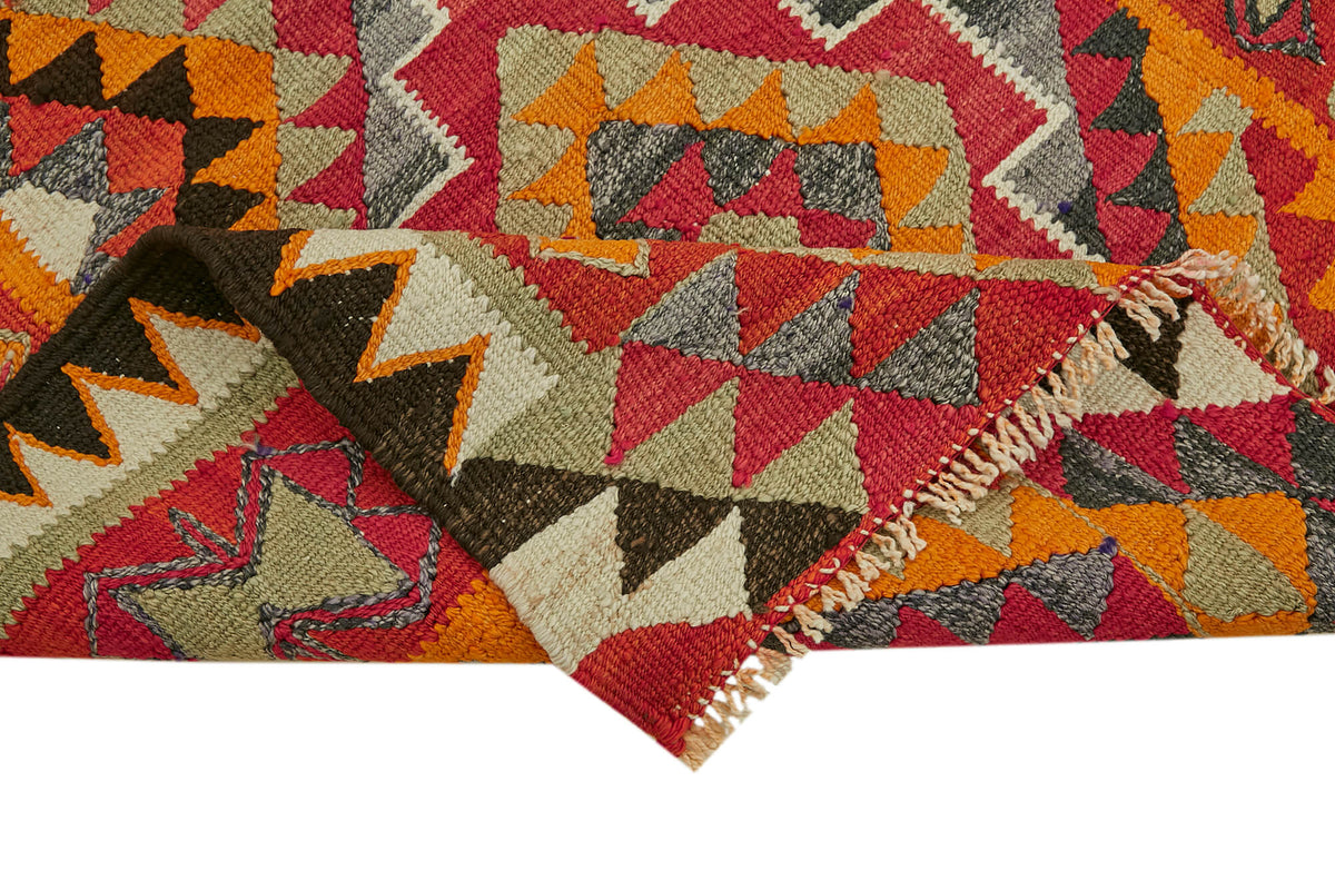 3x11 Multicolor Boho Runner Kilim Rugs - 43055