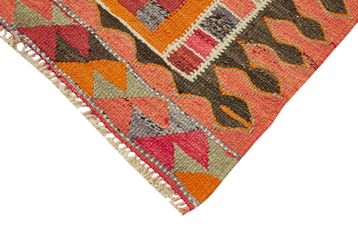 3x11 Multicolor Boho Runner Kilim Rugs - 43057