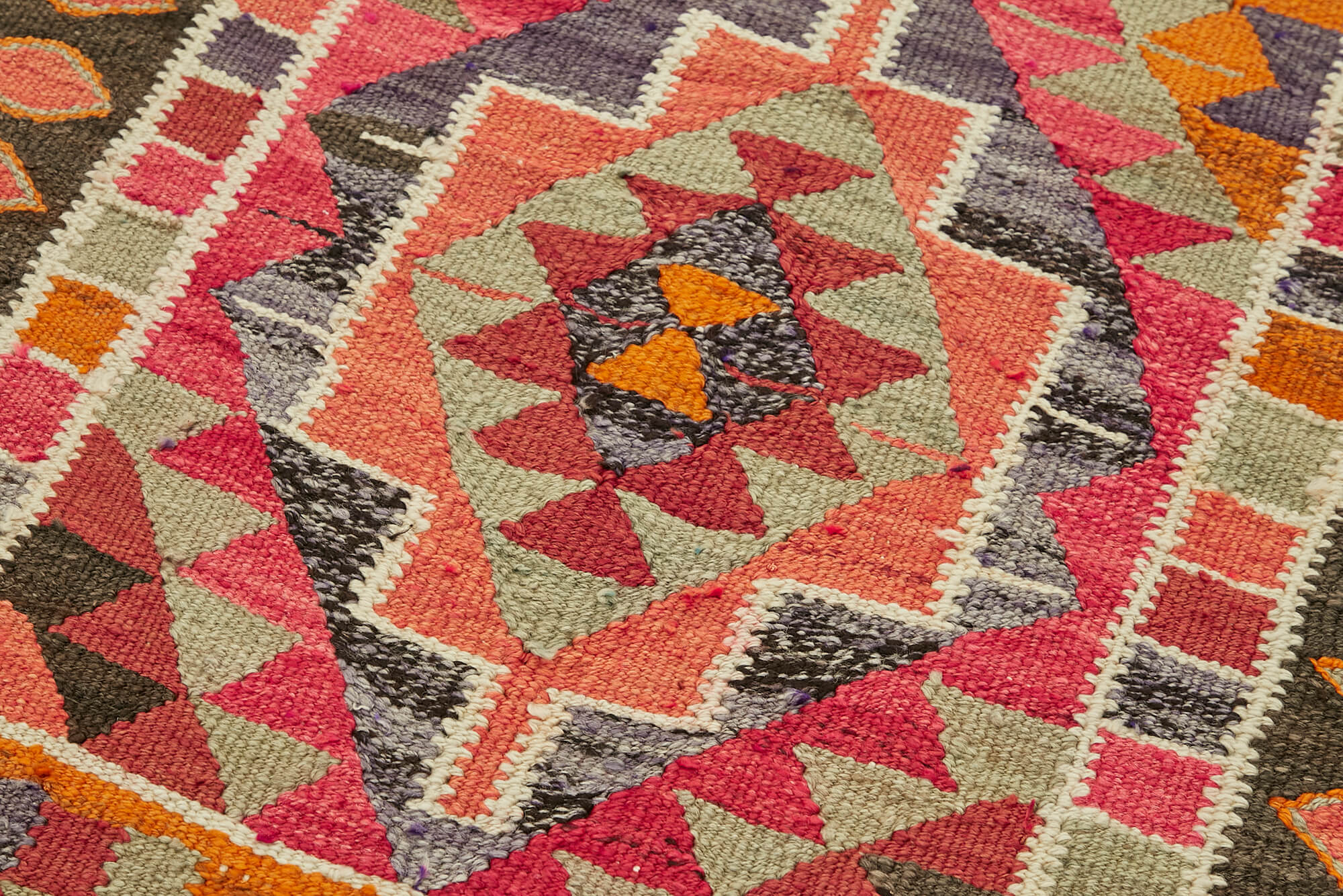 3x11 Multicolor Boho Runner Kilim Rugs - 43057