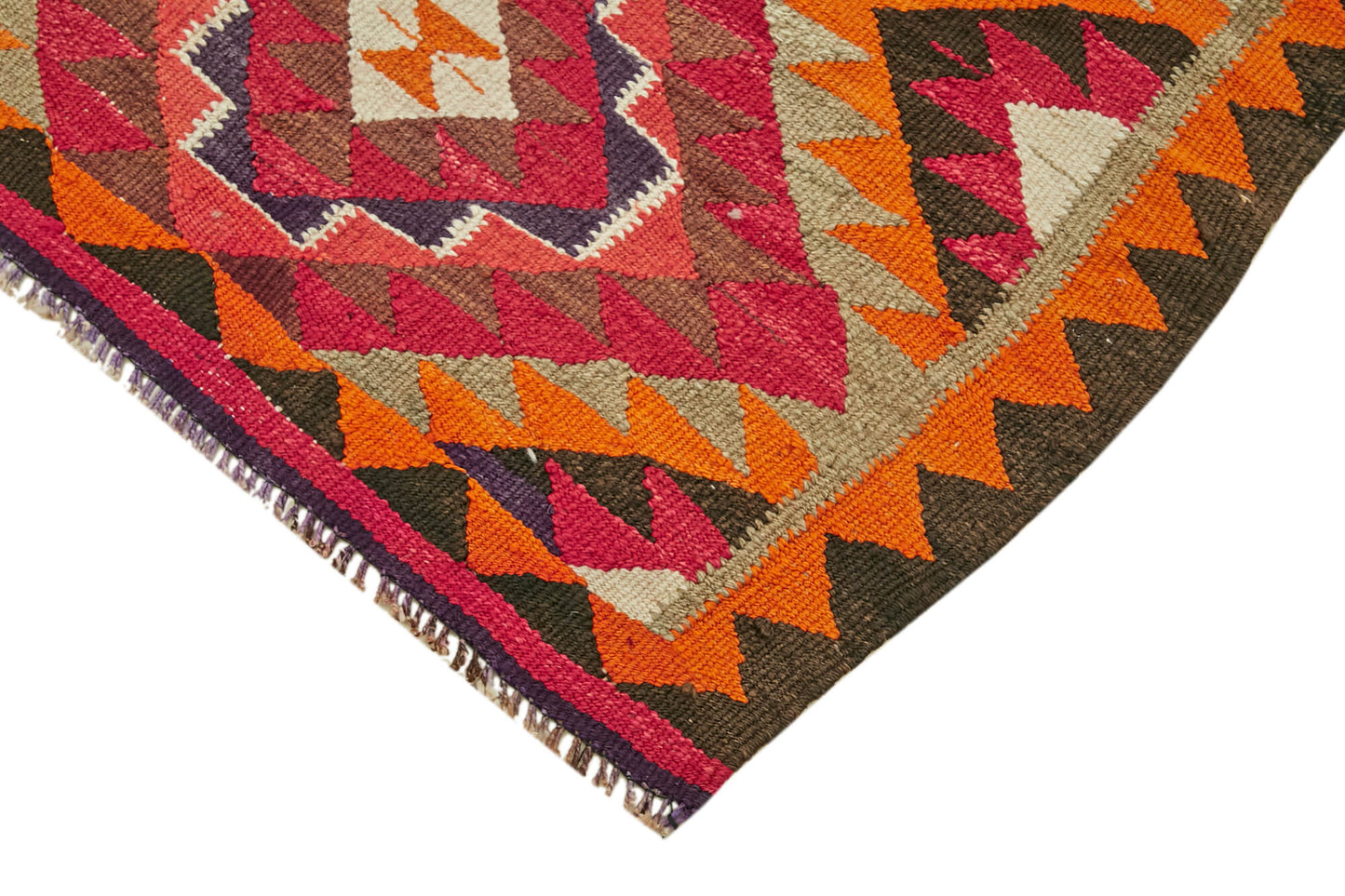 3x11 Multicolor Boho Runner Kilim Rugs - 43058