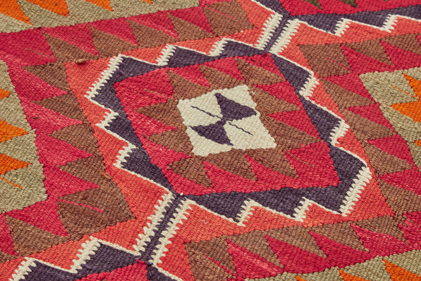 3x11 Multicolor Boho Runner Kilim Rugs - 43058