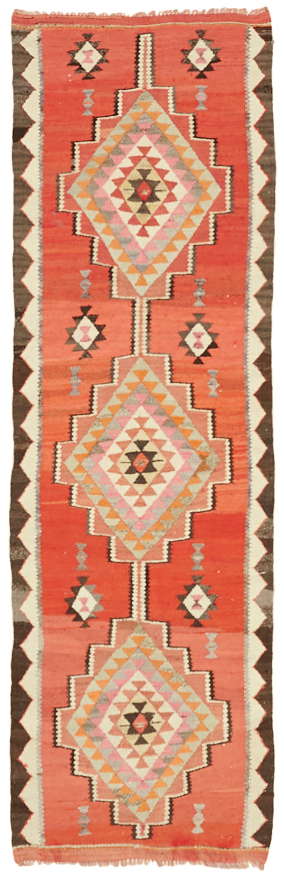3x9 Multicolor Boho Runner Kilim Rugs - 43059