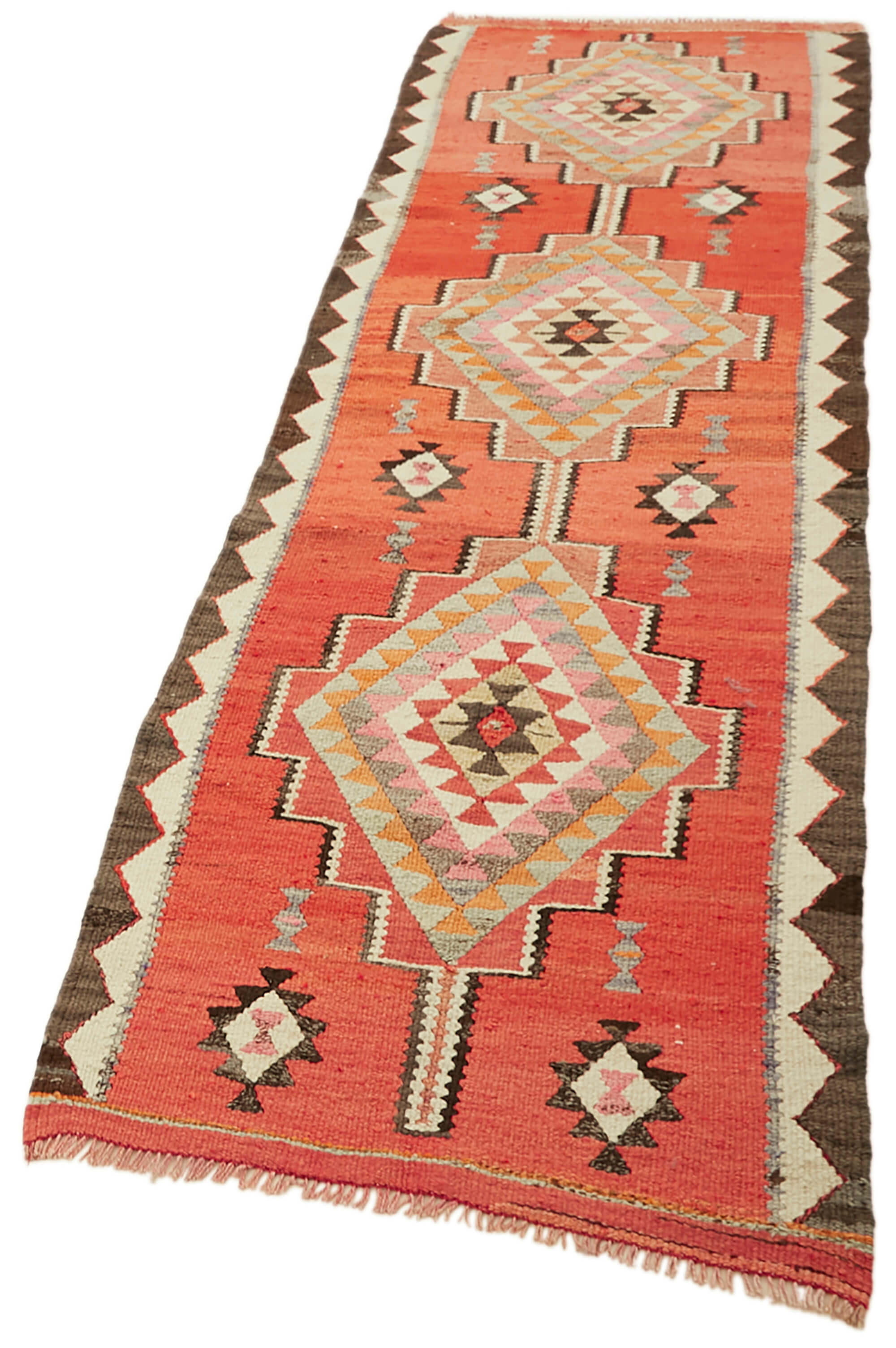 3x9 Multicolor Boho Runner Kilim Rugs - 43059