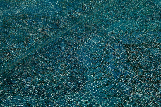 10x13 Turquoise Overdyed Large Area Rug - 43128