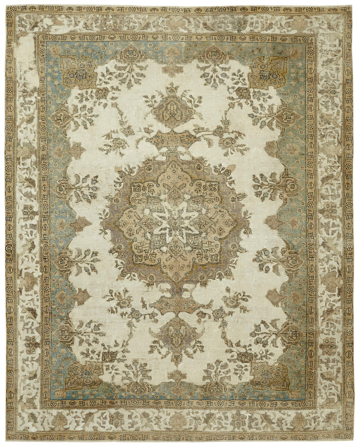 10x12 Beige Vintage Large Area Rug - 43137