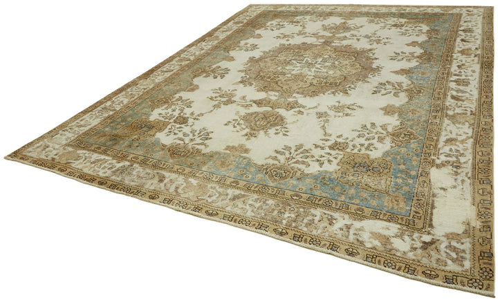 10x12 Beige Vintage Large Area Rug - 43137