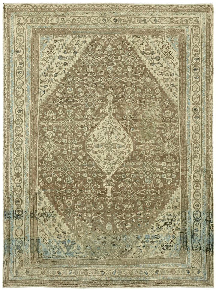8x12 Beige Vintage Large Area Rug - 43143