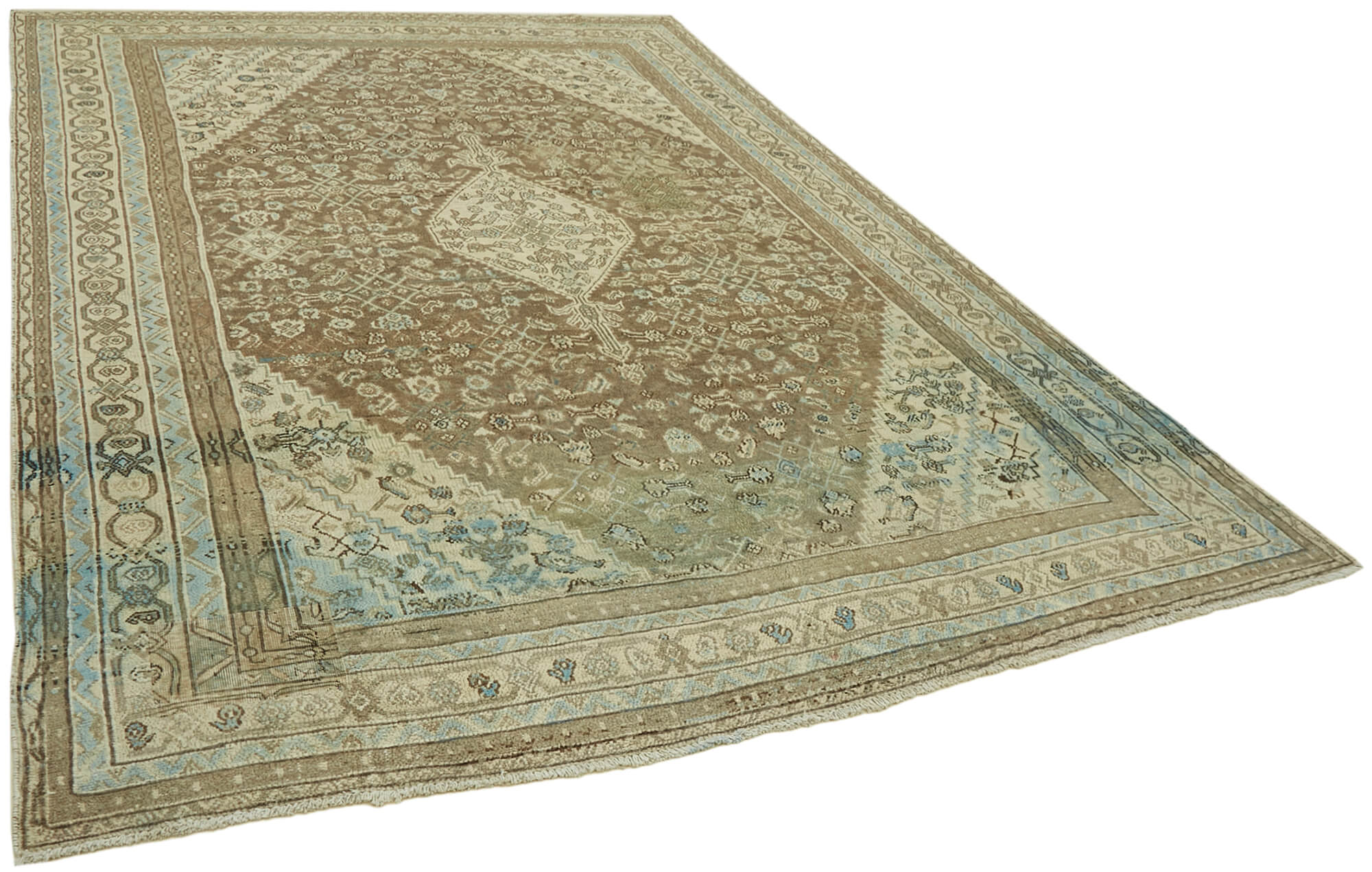 8x12 Beige Vintage Large Area Rug - 43143