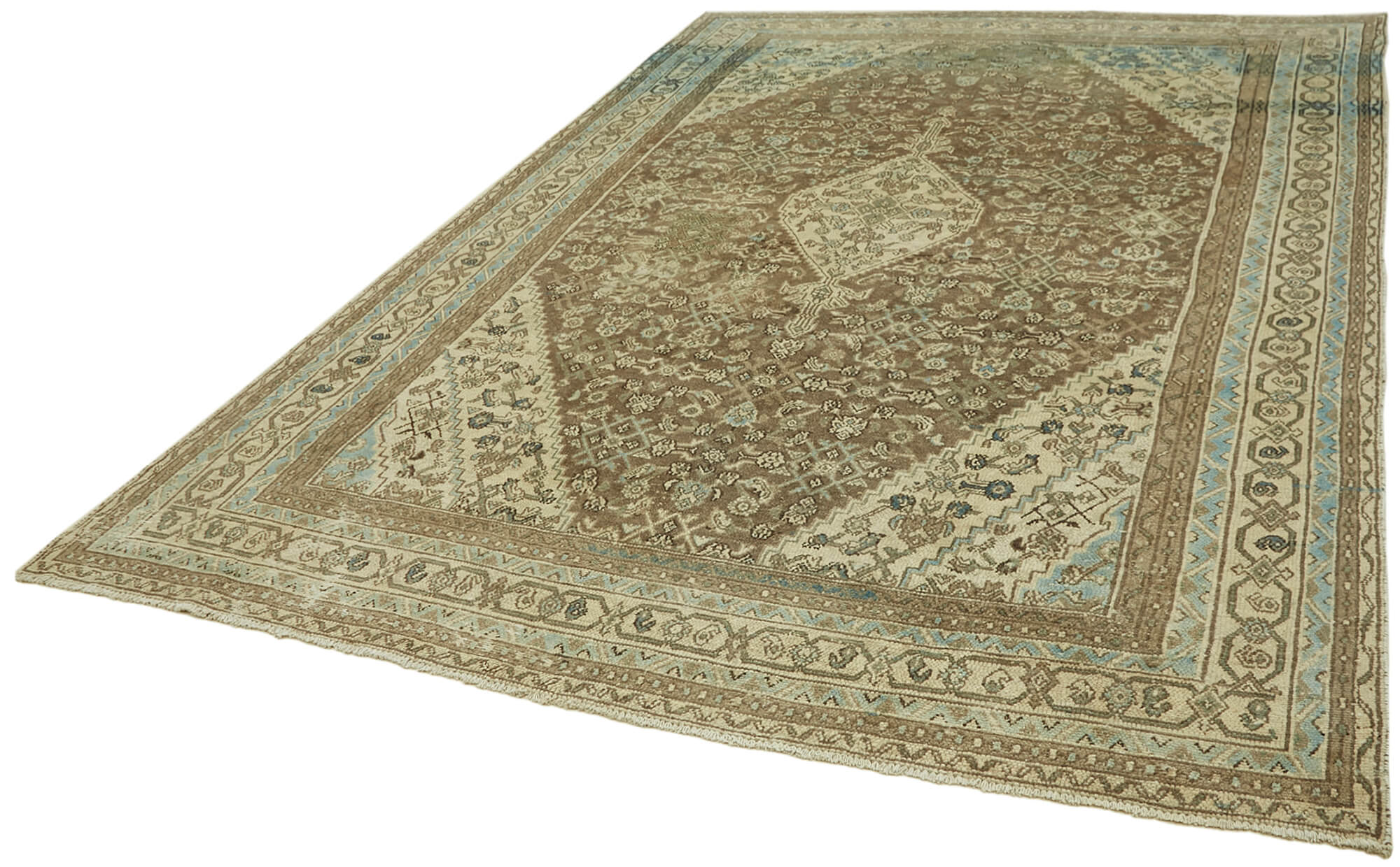 8x12 Beige Vintage Large Area Rug - 43143