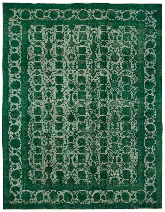 10x13 Green Overdyed Large Area Rug - 43144
