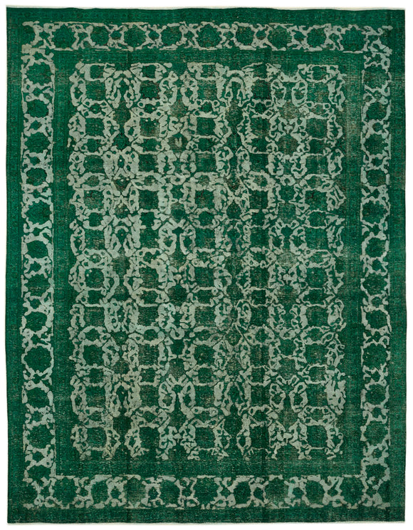 10x13 Green Overdyed Large Area Rug - 43144