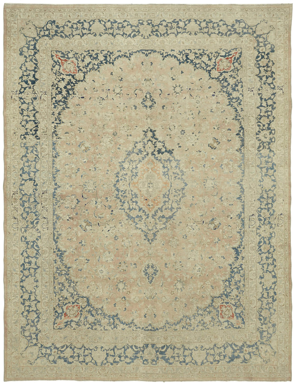 10x13 Beige Vintage Large Area Rug - 43159