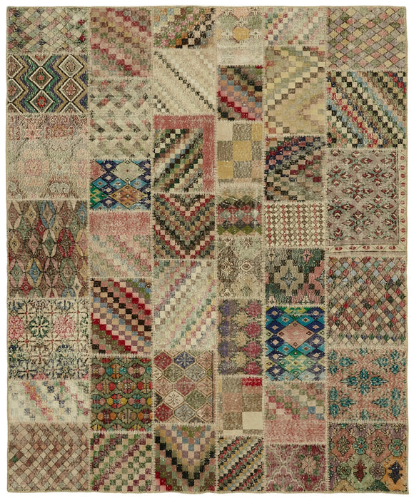 8x10 Multicolor Patchwork Rug - 43170
