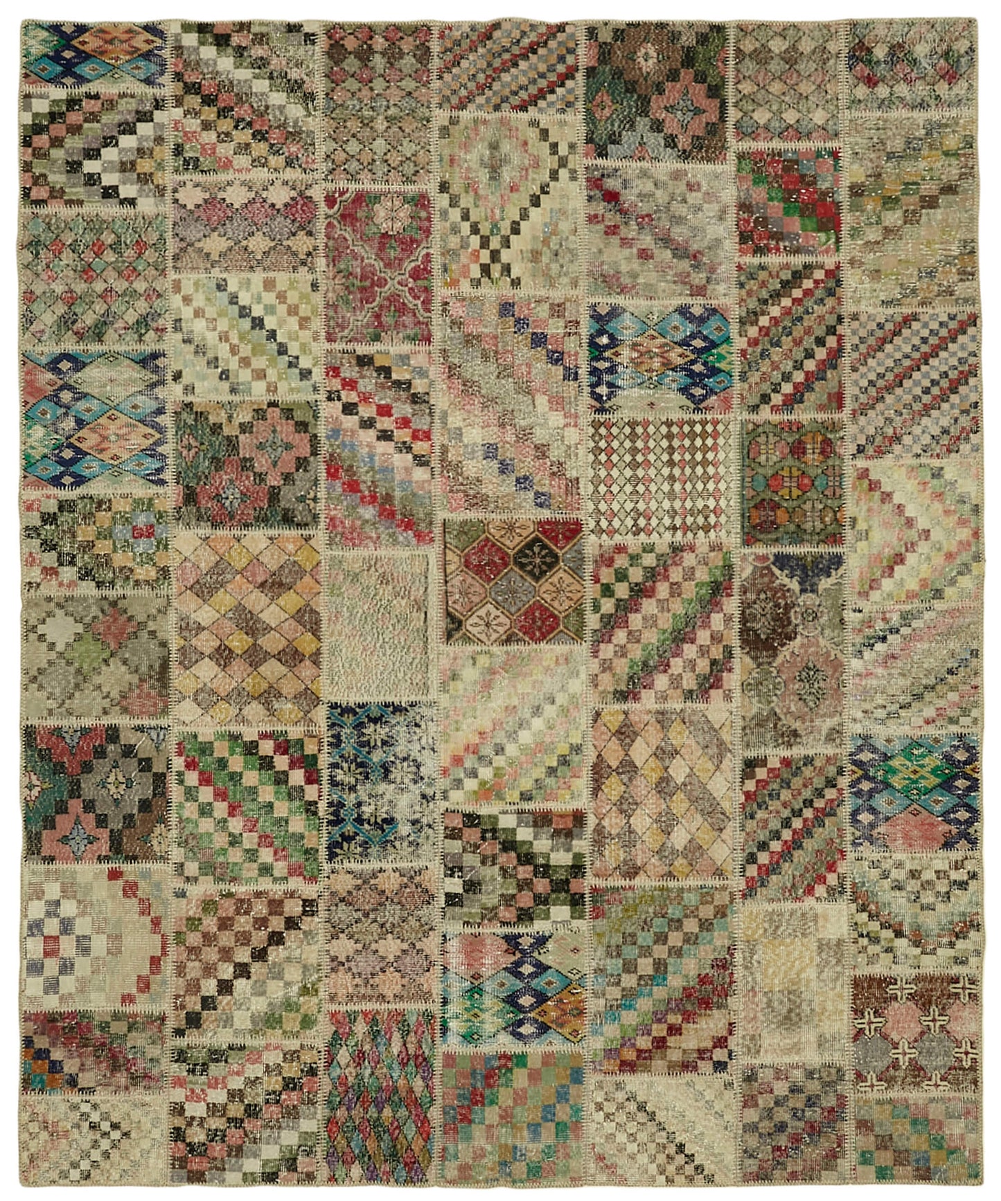 8x10 Multicolor Patchwork Rug - 43171