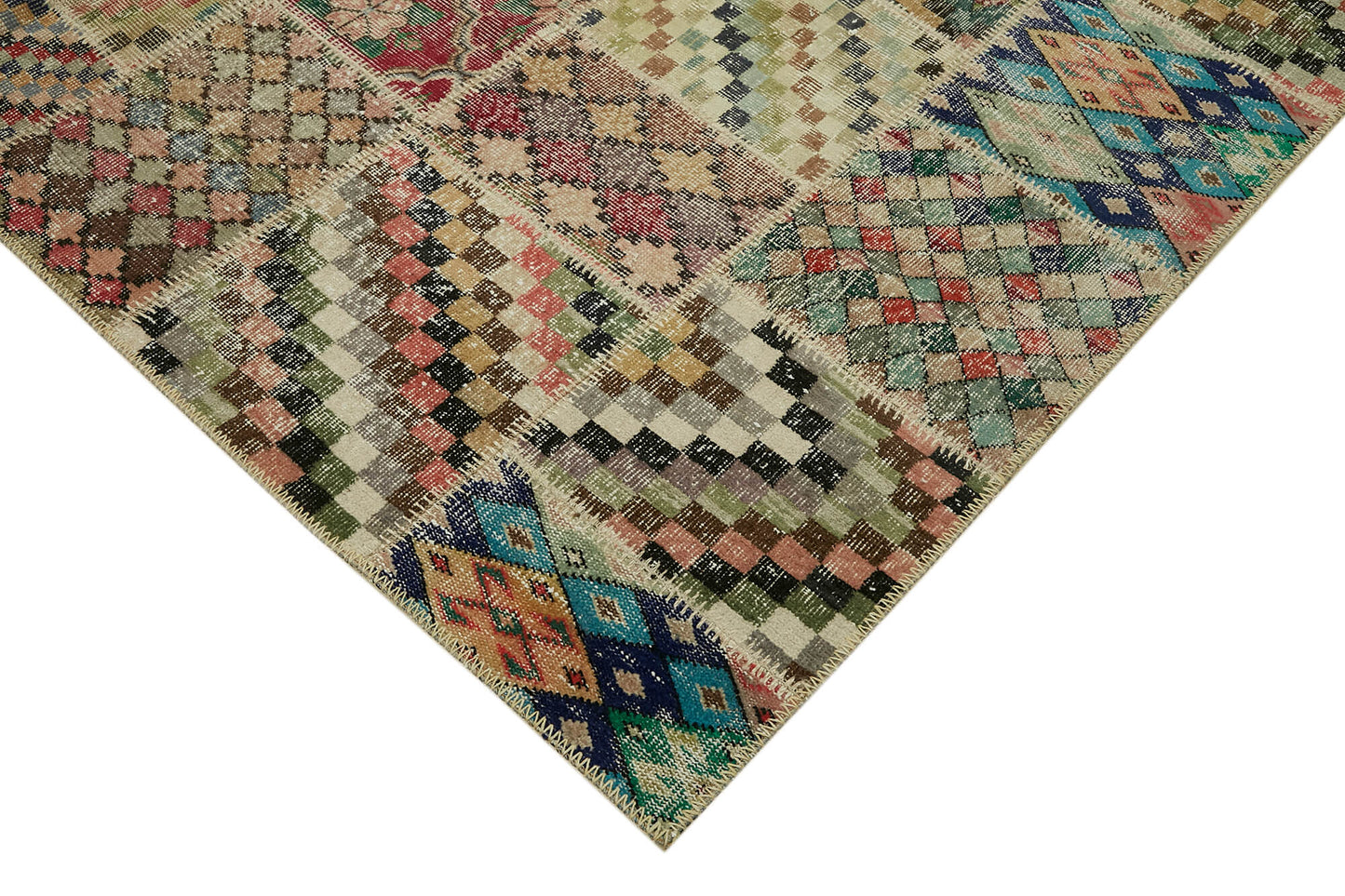 8x10 Multicolor Patchwork Rug - 43171