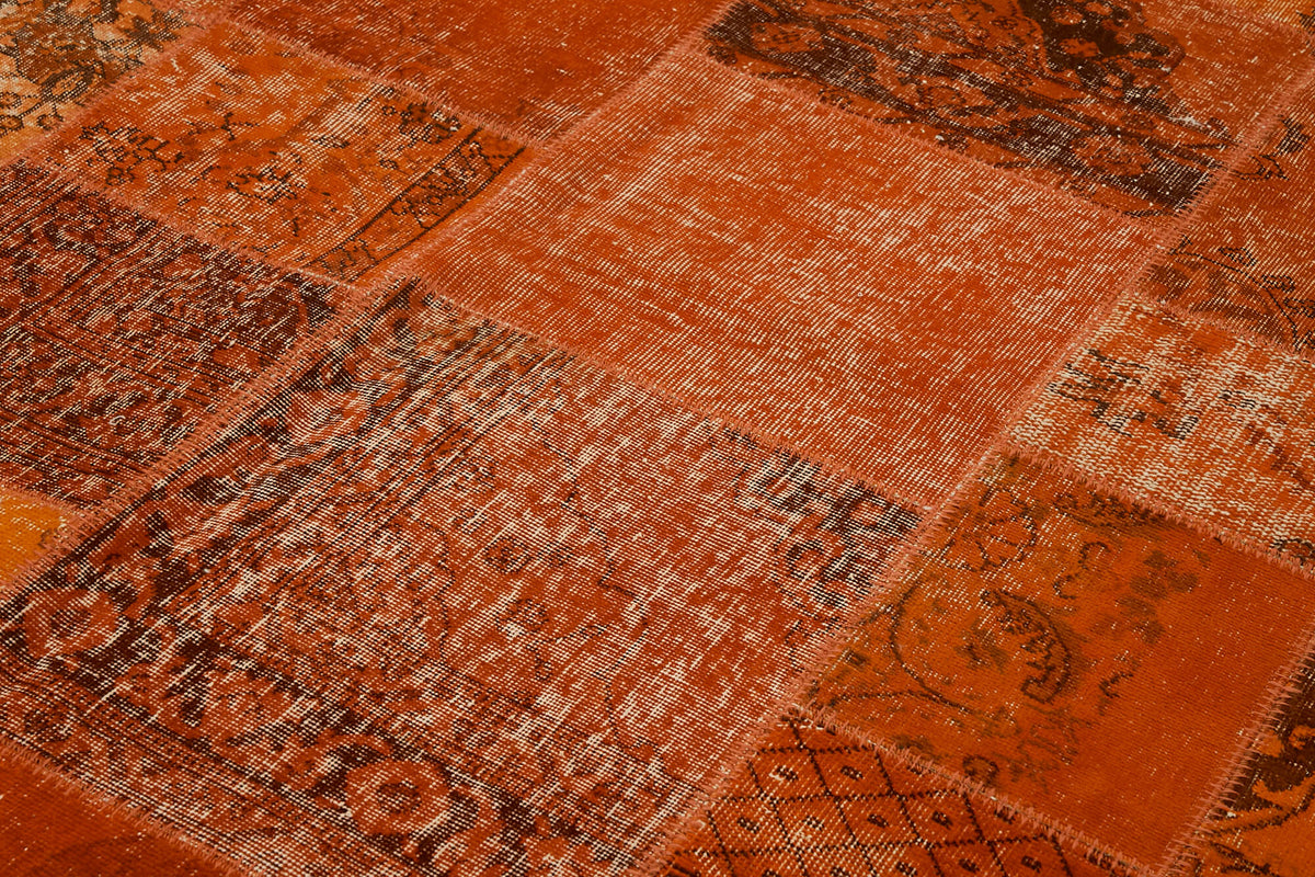 8x10 Orange Patchwork Rug - 43177