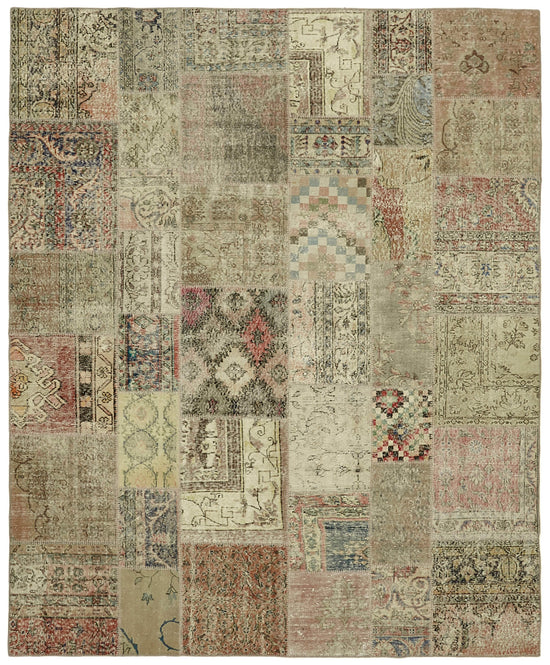 8x10 Beige Patchwork Rug - 43191