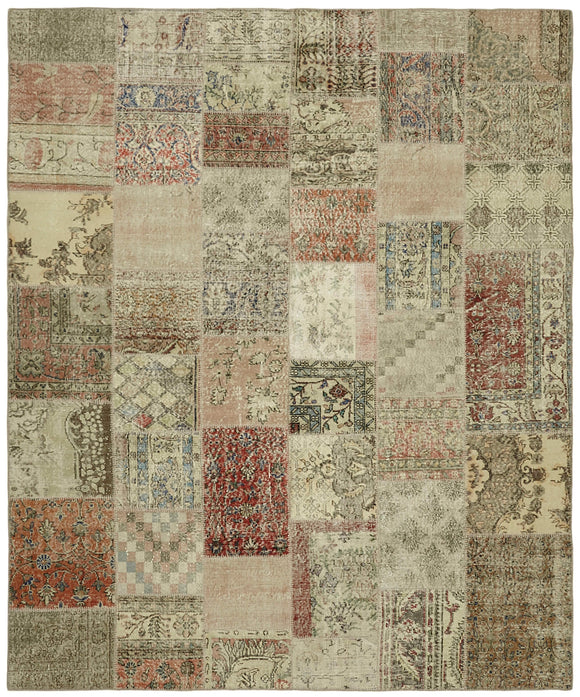 8x10 Beige Patchwork Rug - 43193