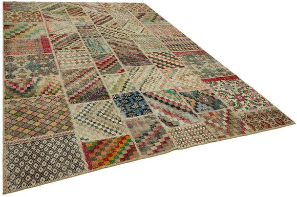 8x11 Beige Patchwork Rug- 43205