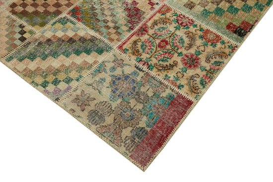 8x11 Beige Patchwork Rug- 43205
