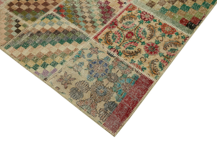 8x11 Beige Patchwork Rug- 43205