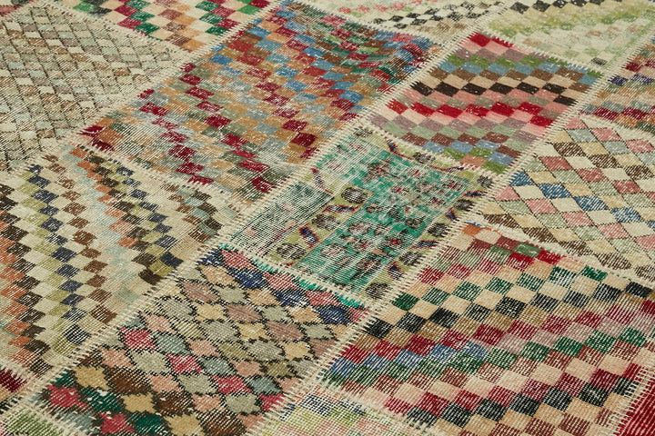 8x11 Beige Patchwork Rug- 43205