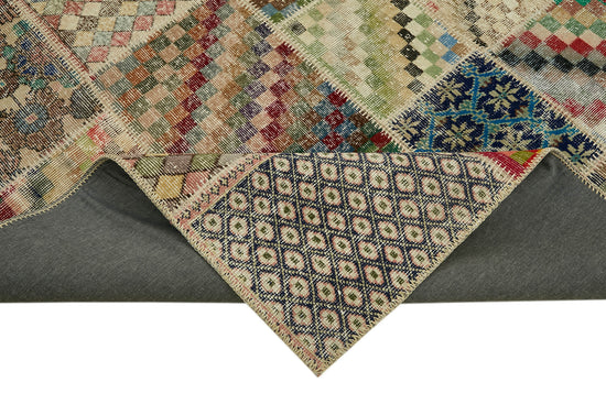 8x11 Beige Patchwork Rug- 43205