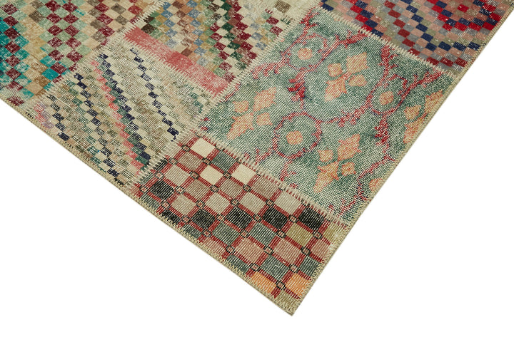 8x11 Beige Patchwork Rug- 43206