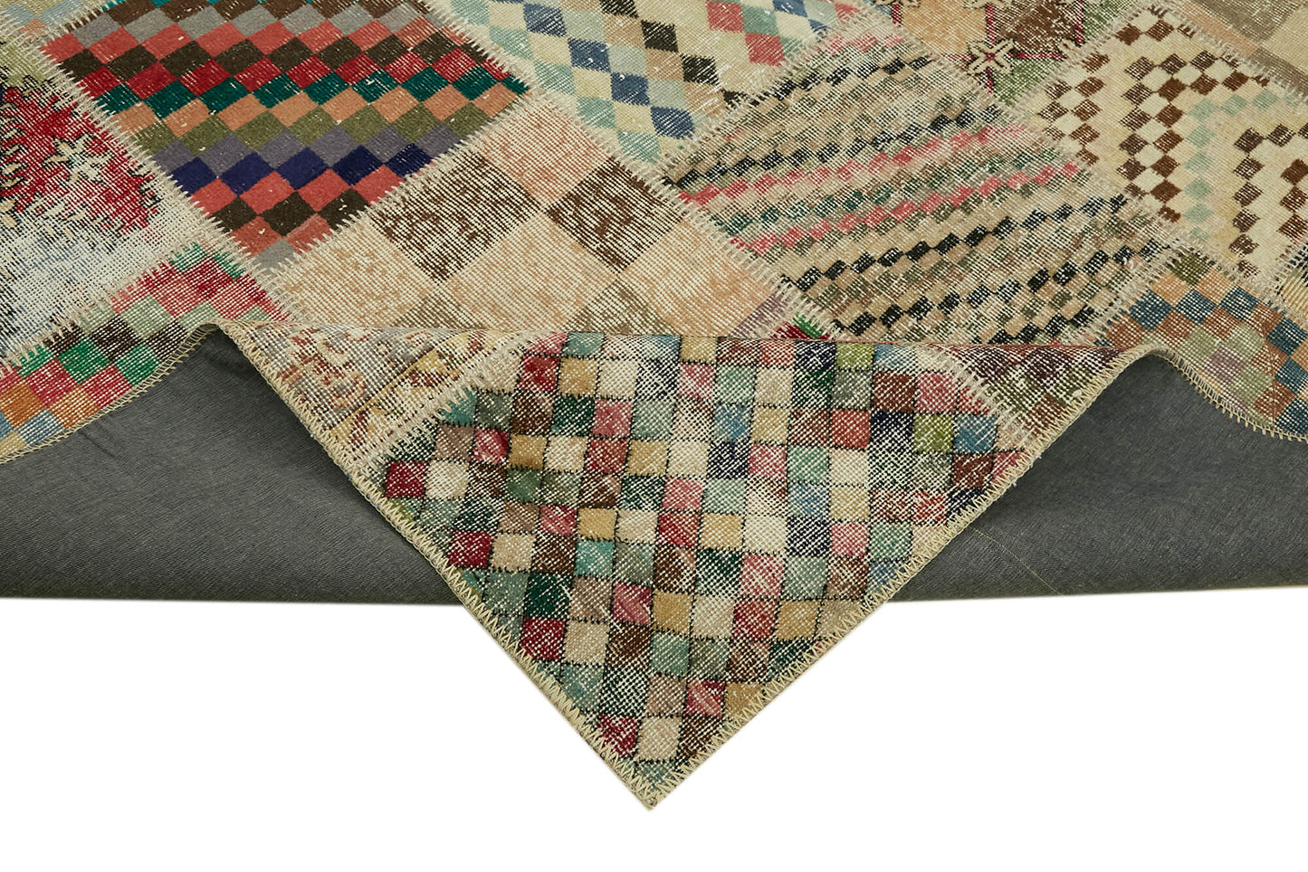 8x11 Beige Patchwork Rug- 43206