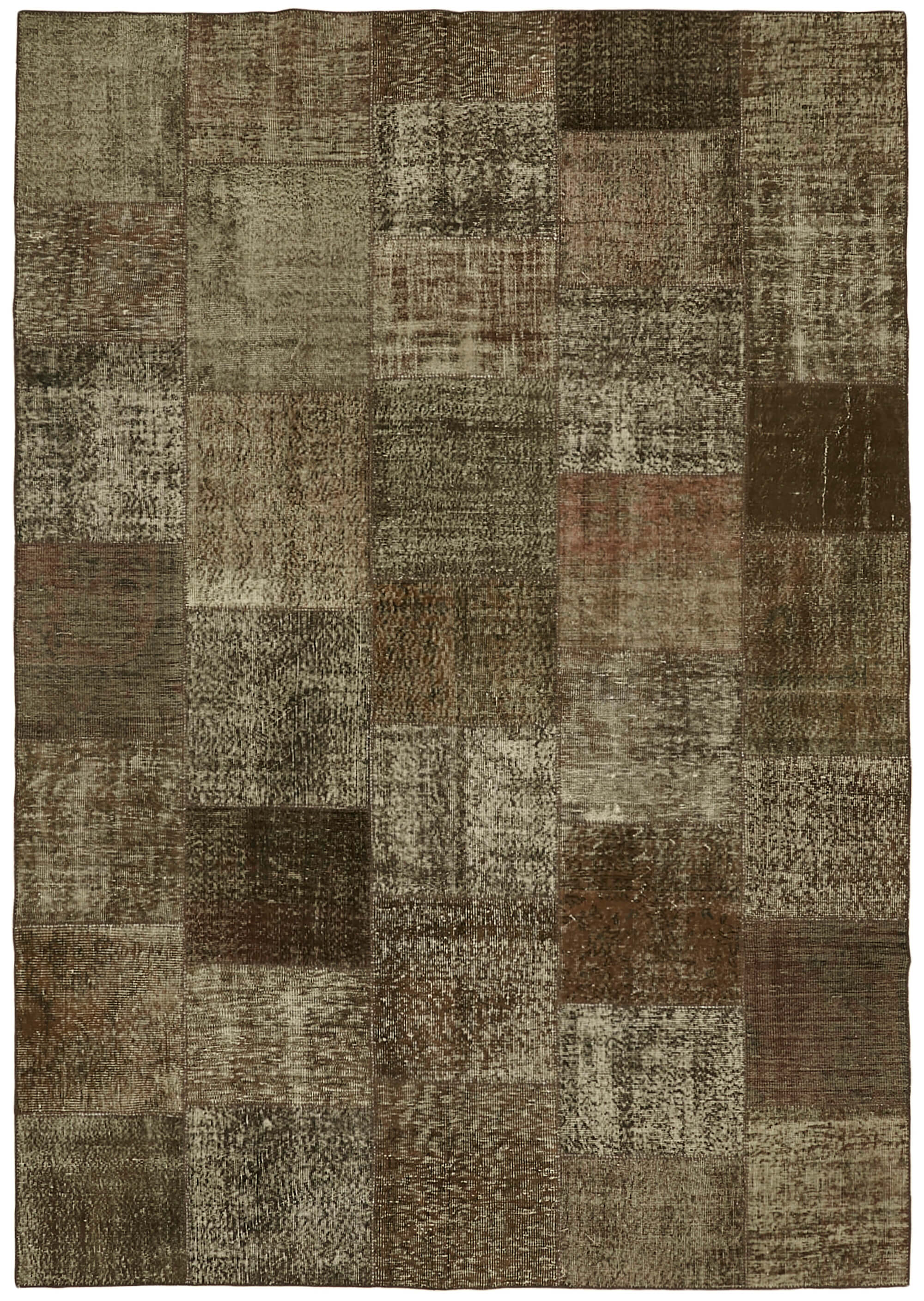 8x11 Brown Patchwork Rug- 43209