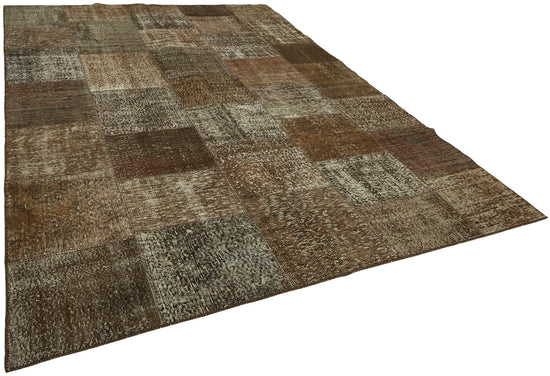 8x11 Brown Patchwork Rug- 43209