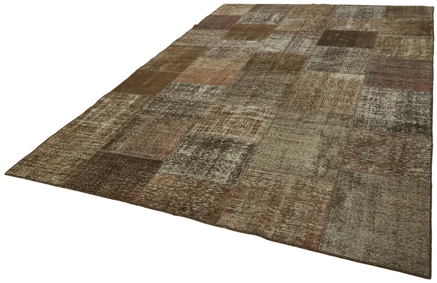 8x11 Brown Patchwork Rug- 43209