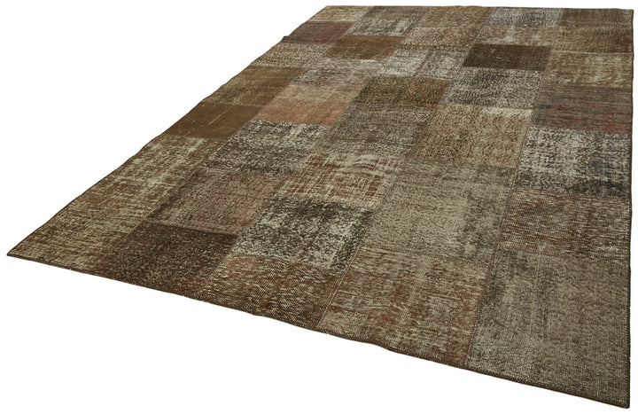 8x11 Brown Patchwork Rug- 43209