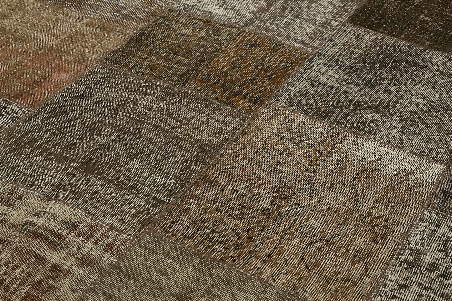 8x11 Brown Patchwork Rug- 43209