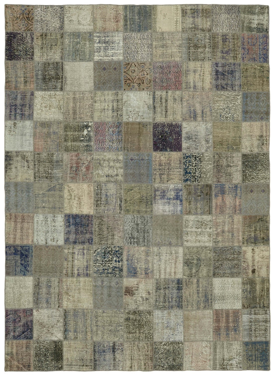 8x12 Grey Patchwork Rug- 43214
