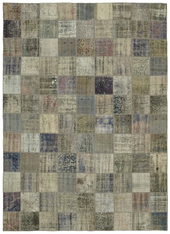 8x12 Grey Patchwork Rug- 43214
