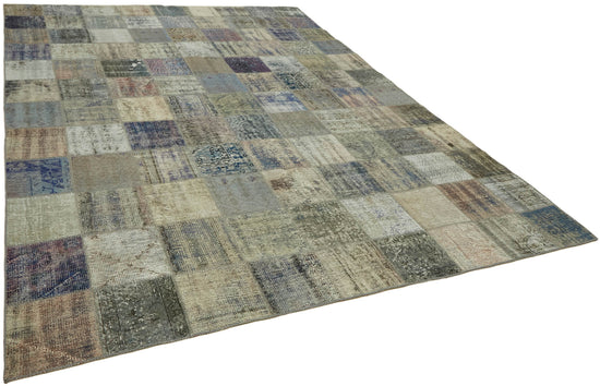 8x12 Grey Patchwork Rug- 43214