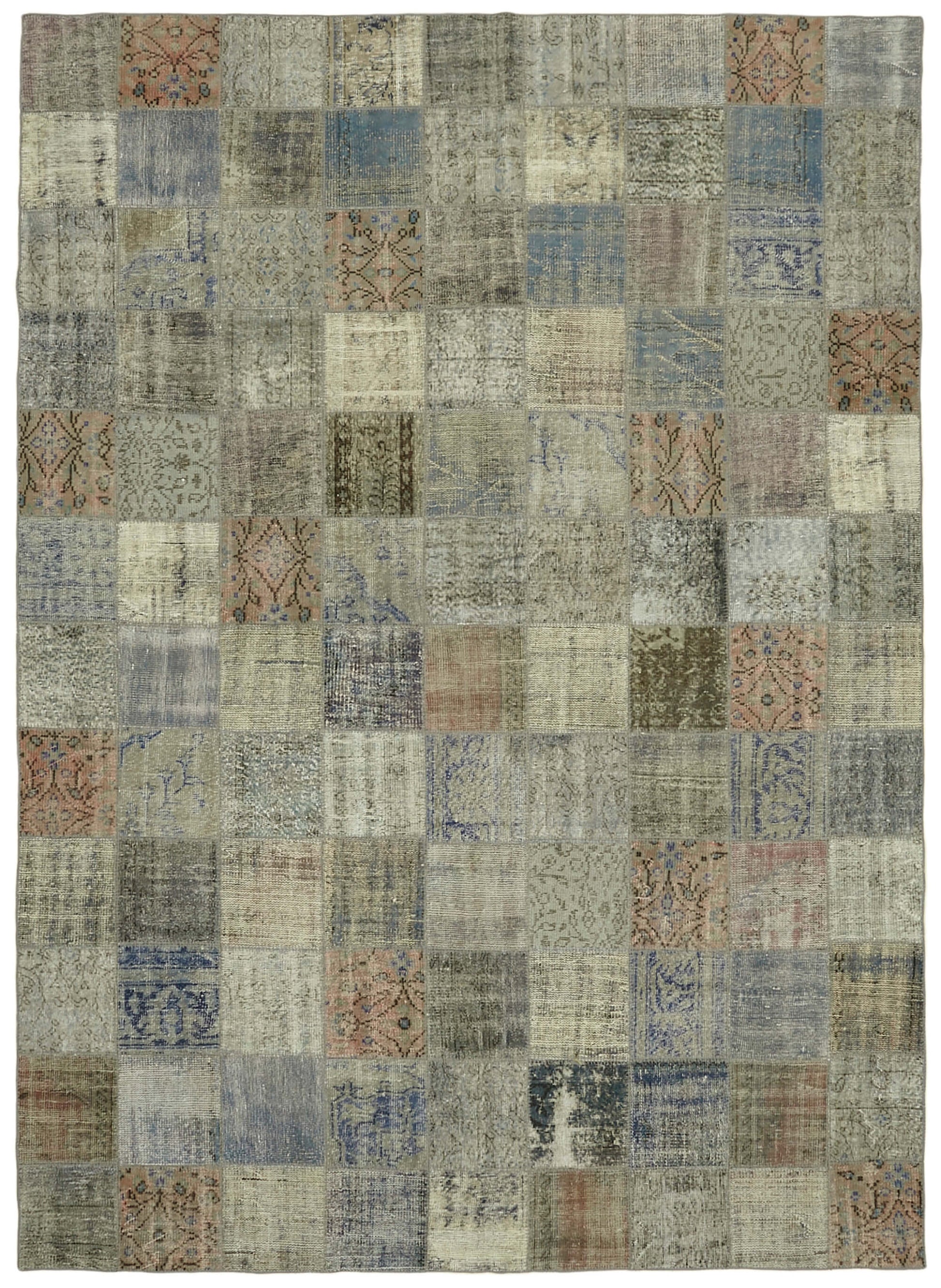8x12 Grey Patchwork Rug- 43215