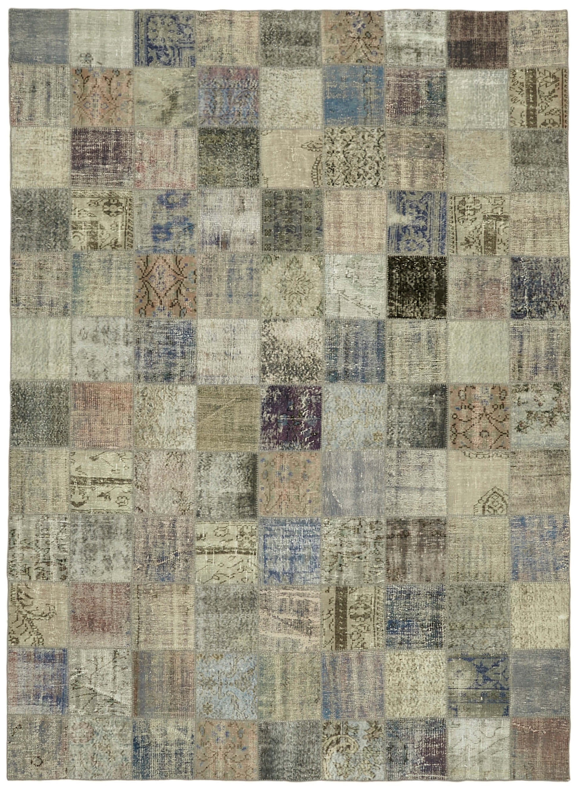 8x11 Grey Patchwork Rug- 43216