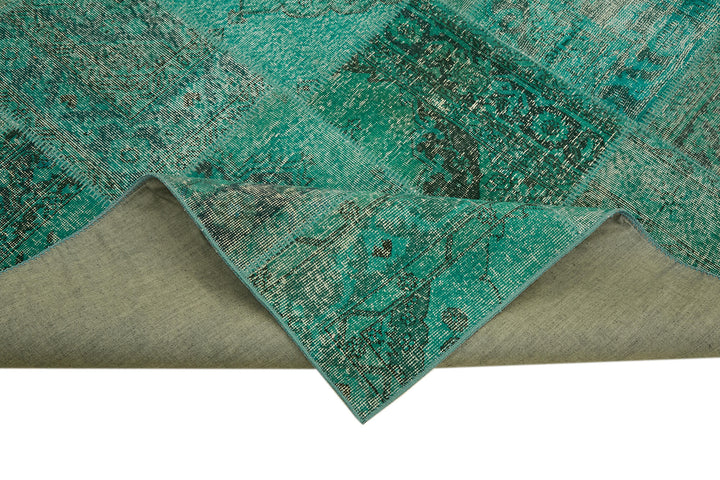 8x11 Turquoise Patchwork Rug- 43217