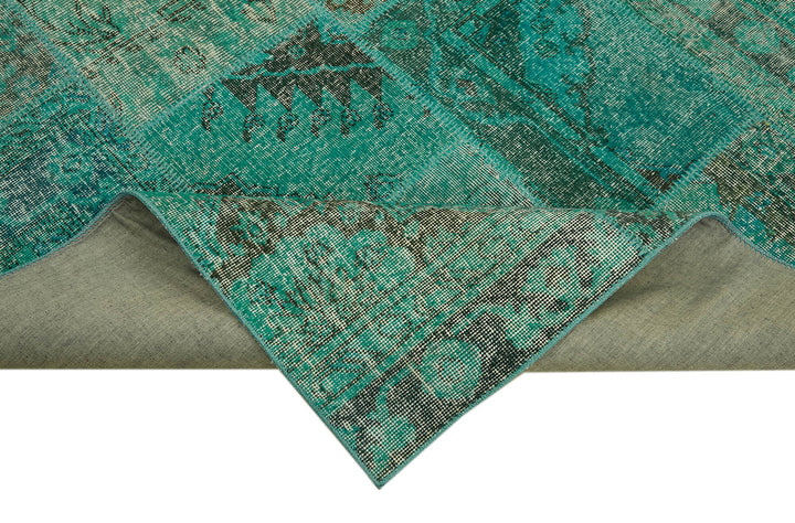 8x11 Turquoise Patchwork Rug- 43218