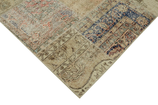 8x11 Beige Patchwork Rug- 43219