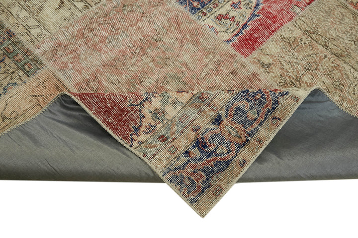 8x11 Beige Patchwork Rug- 43219