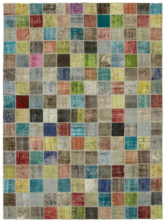 8x11 Multicolor Patchwork Rug- 43224