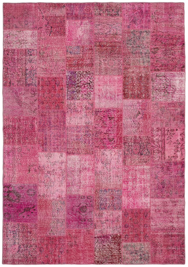 8x11 Pink Patchwork Rug- 43225